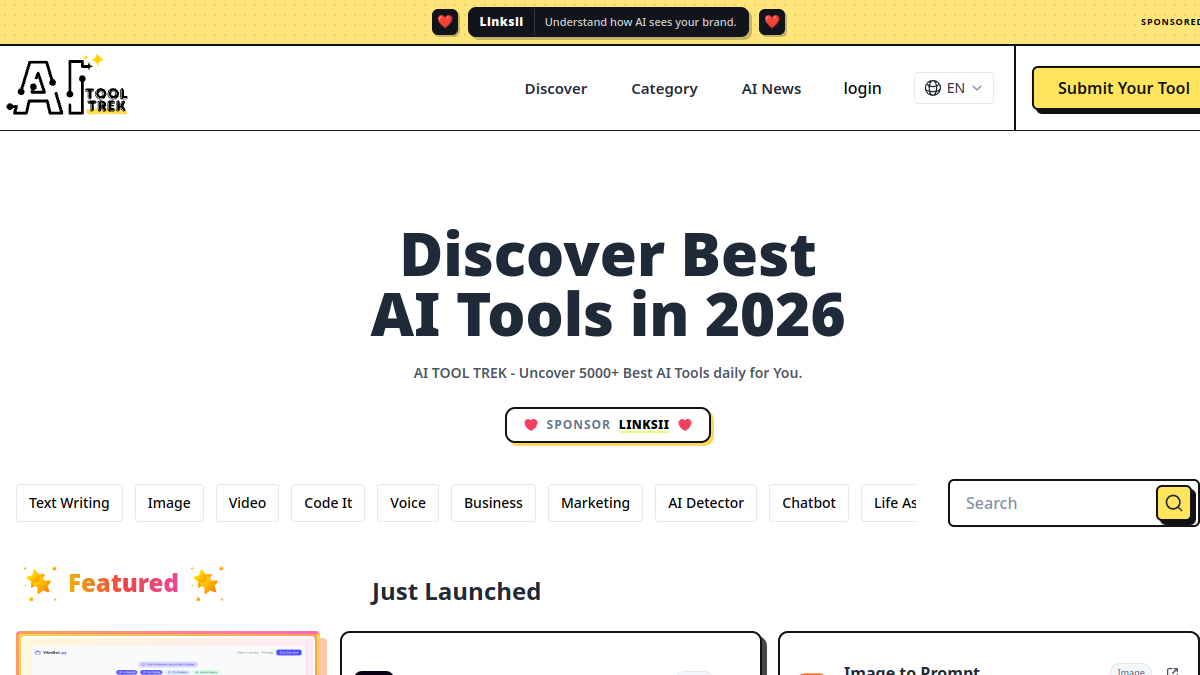 AI TOOL TREK官网截图