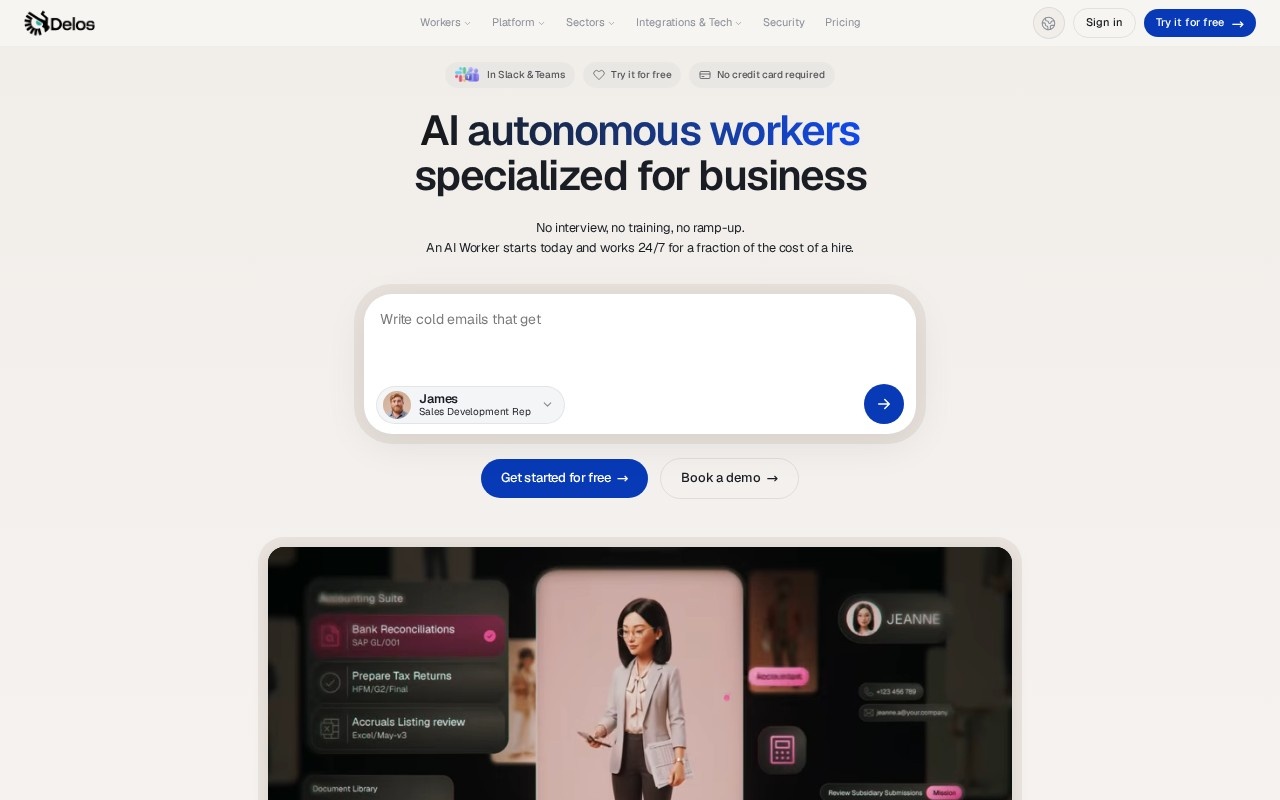 Workers Delos官网截图