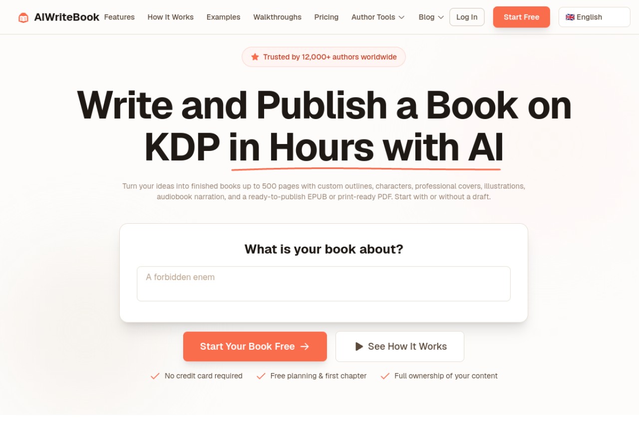 AIWriteBook官网截图