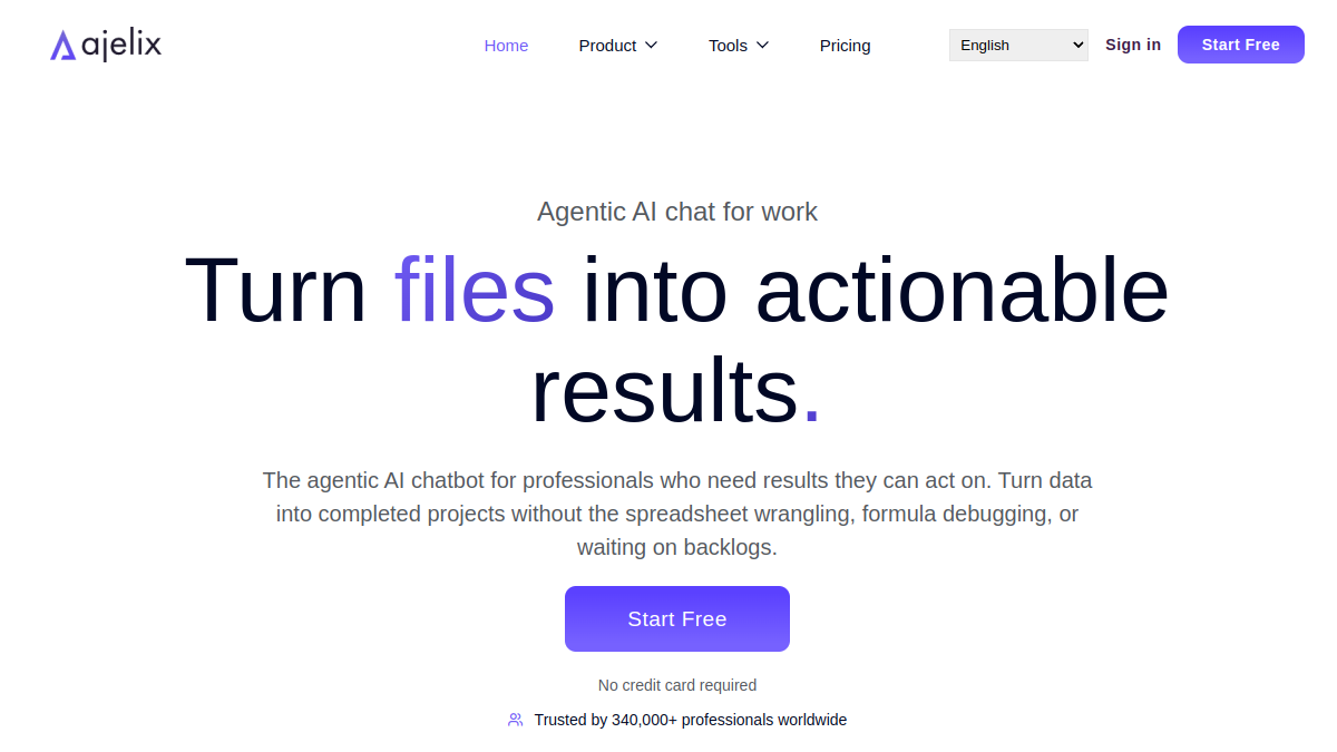 Ajelix AI Excel Tools官网截图