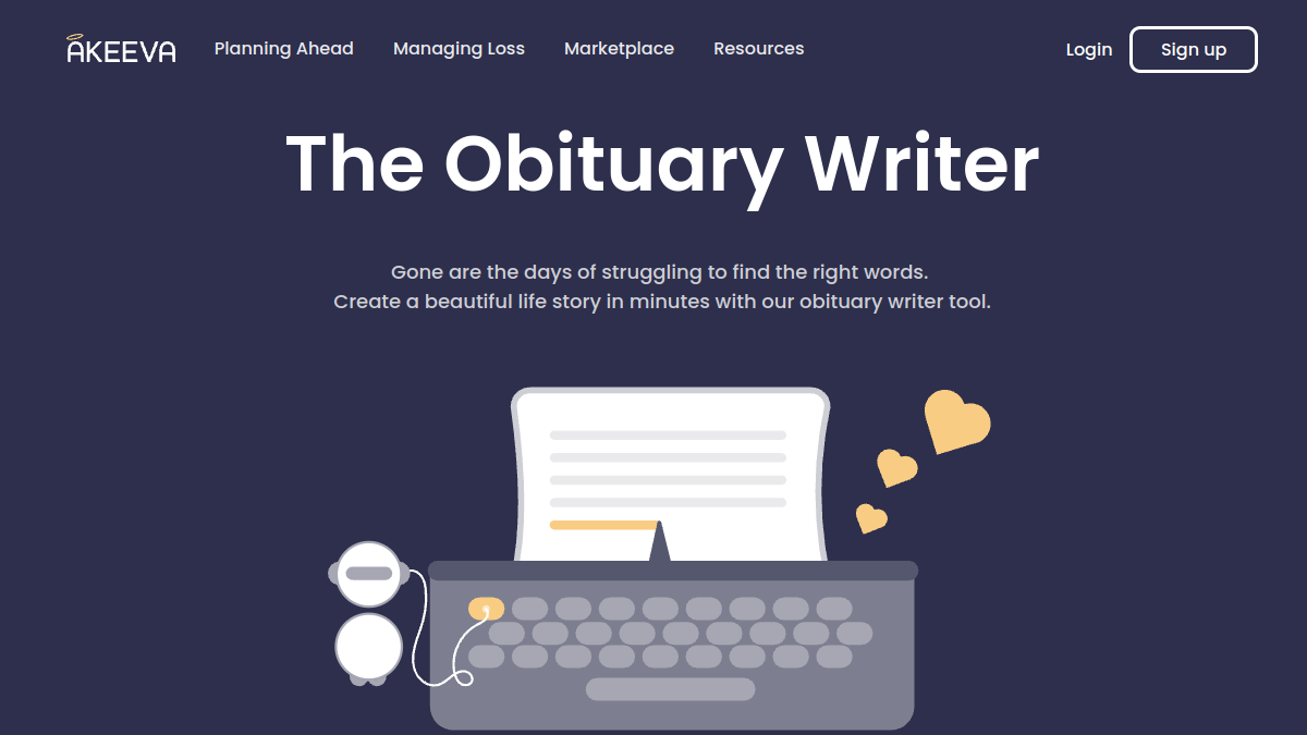 The Obituary Writer官网截图