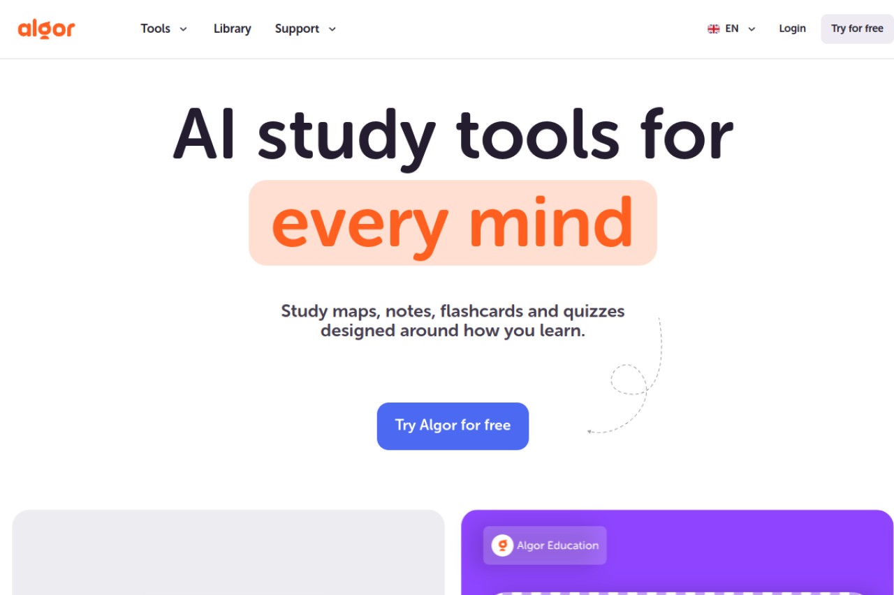 Algor Education官网截图