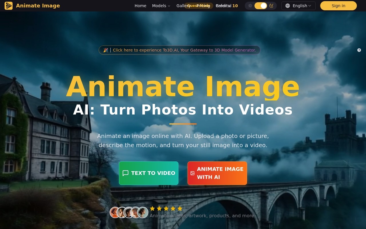 Animate Image AI官网截图
