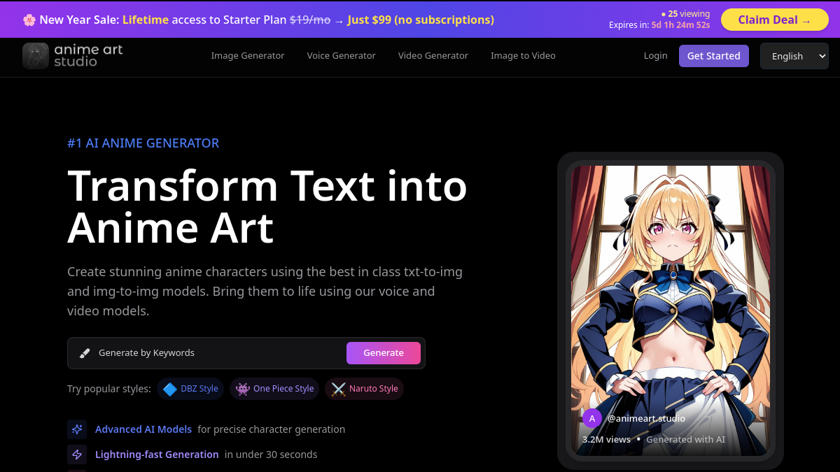 AnimeArt.Studio官网截图