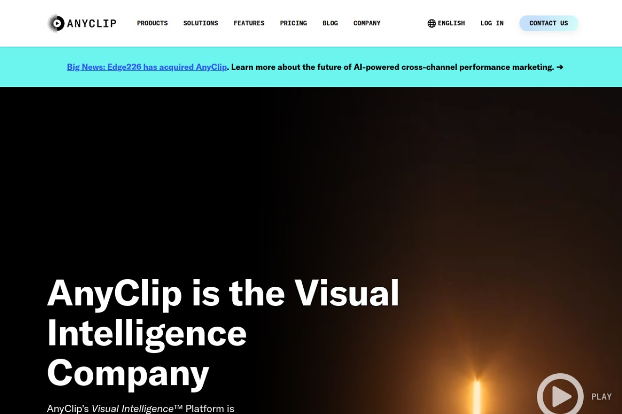 AnyClip, The Genius Platform官网截图