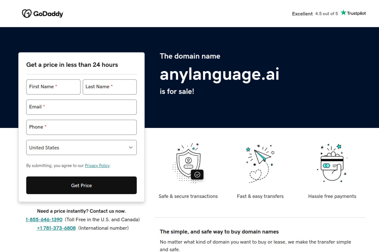 AnyLanguage.ai官网截图