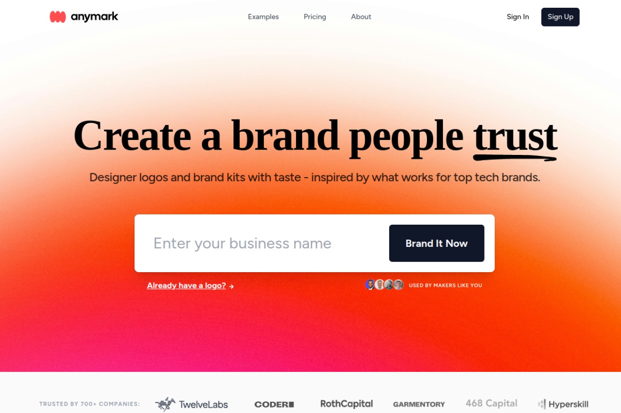 Anymark官网截图