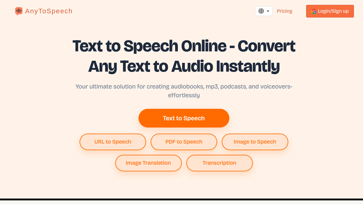 AnyToSpeech官网截图