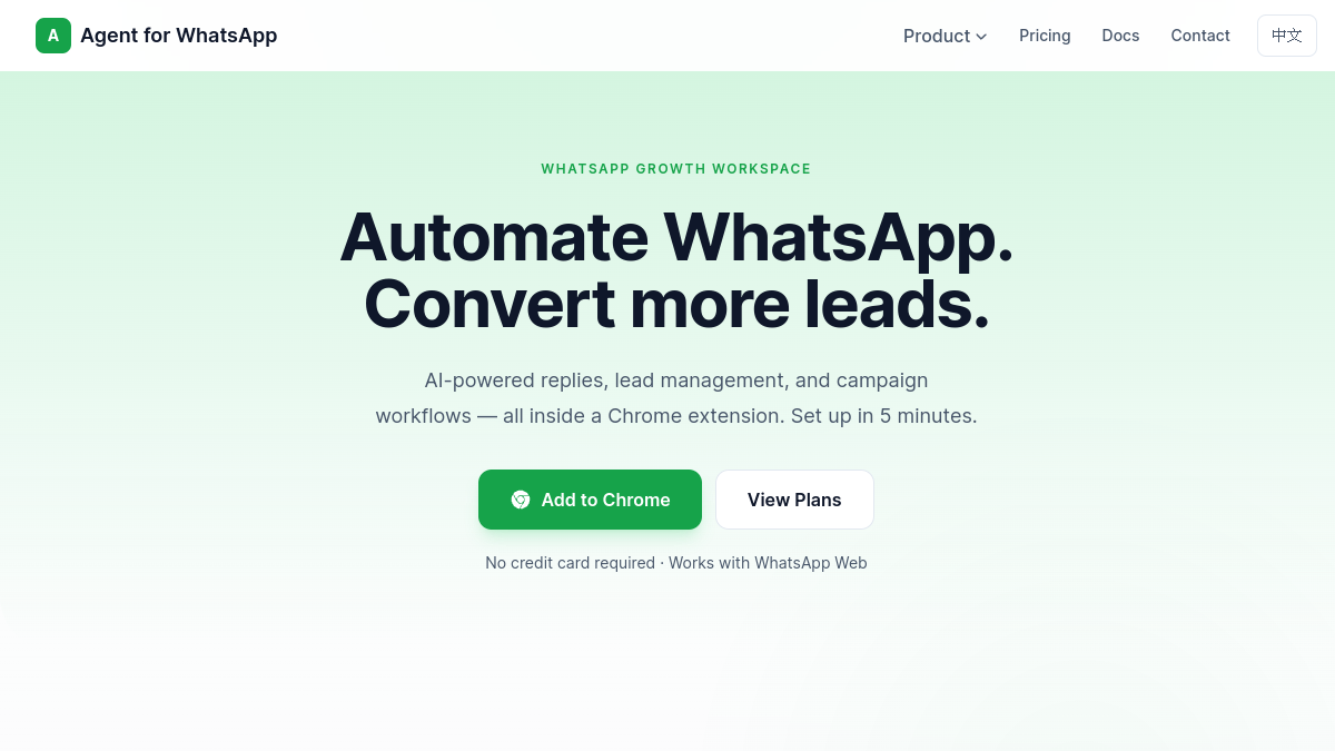 ChatGPT for WhatsApp官网截图