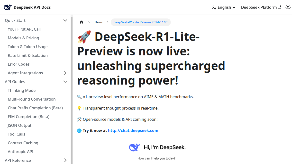 DeepSeek-R1-Lite-Preview官网截图
