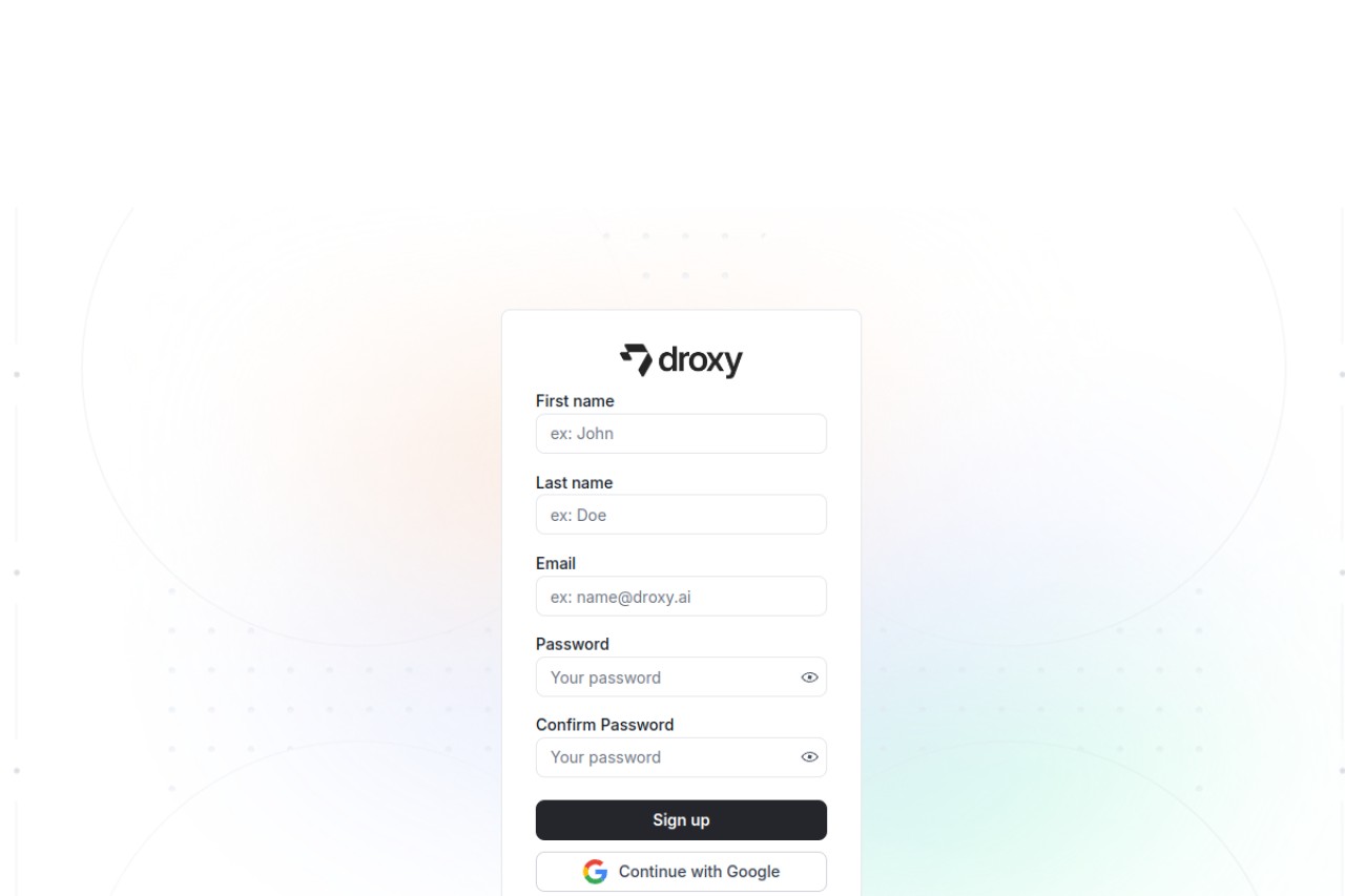 Droxy AI官网截图