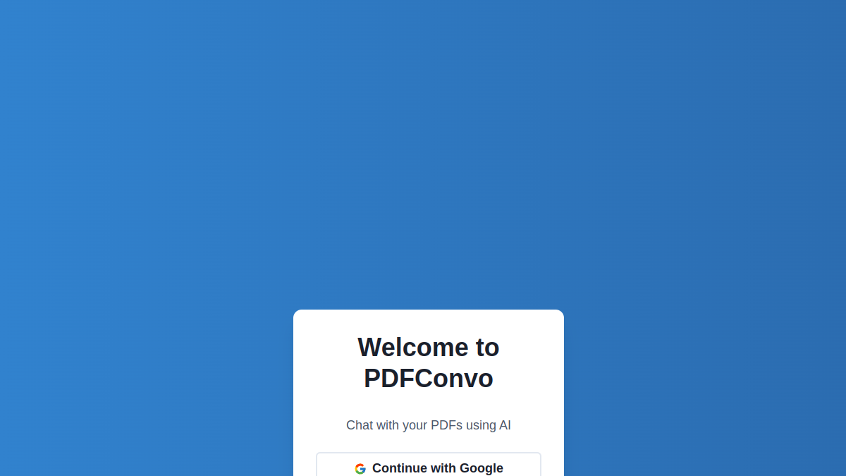 PDFConvo chat with your pdf官网截图