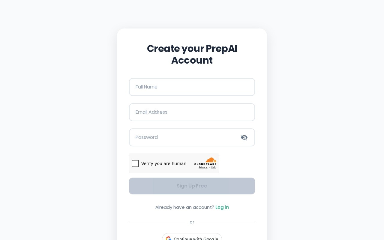 PrepAI官网截图
