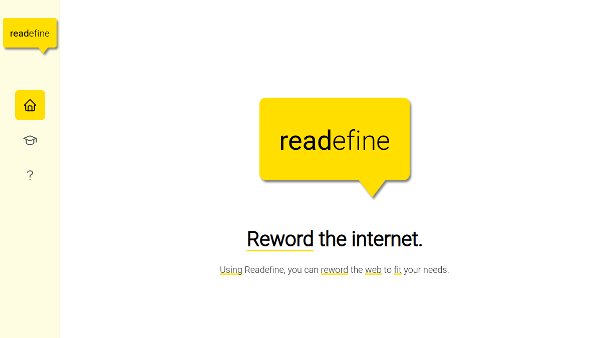 Readefine官网截图