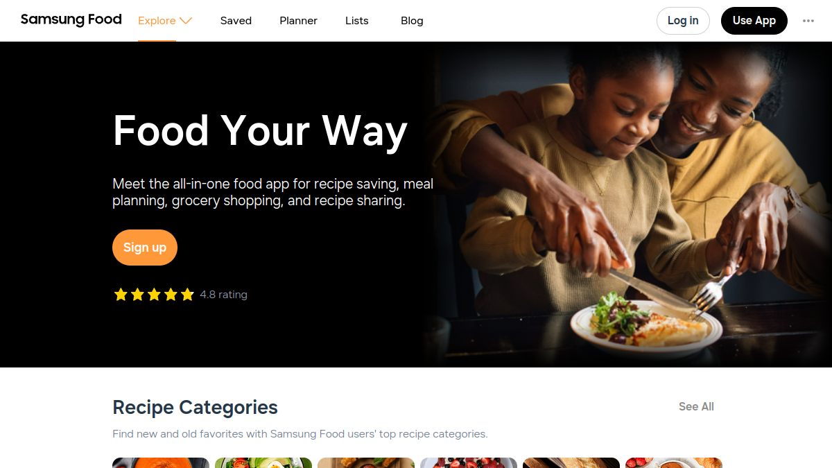 Samsung Food官网截图