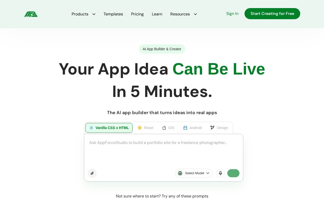 AppForceStudio官网截图