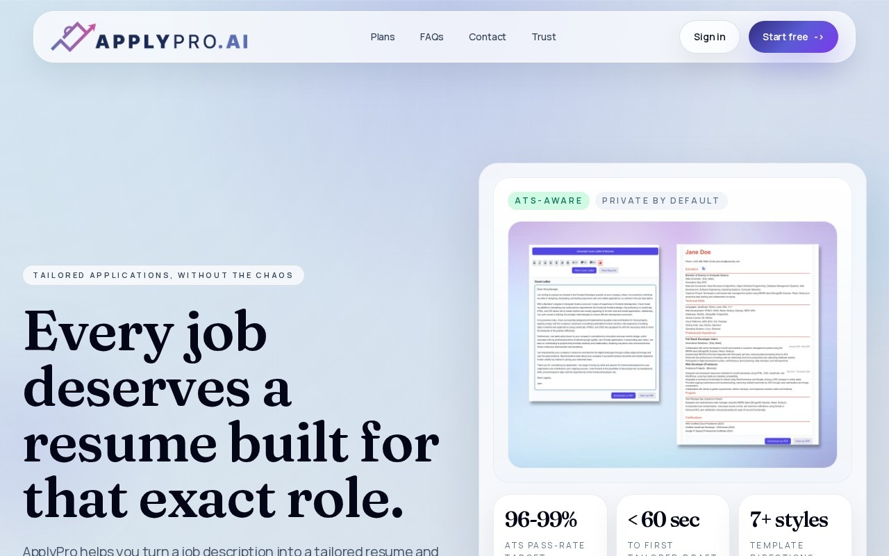 ApplyPro.ai官网截图