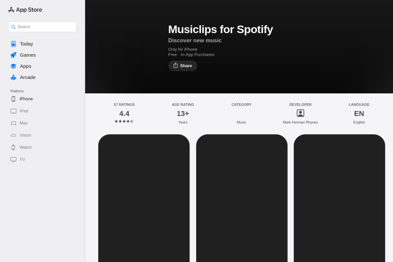 Musiclips for Spotify官网截图