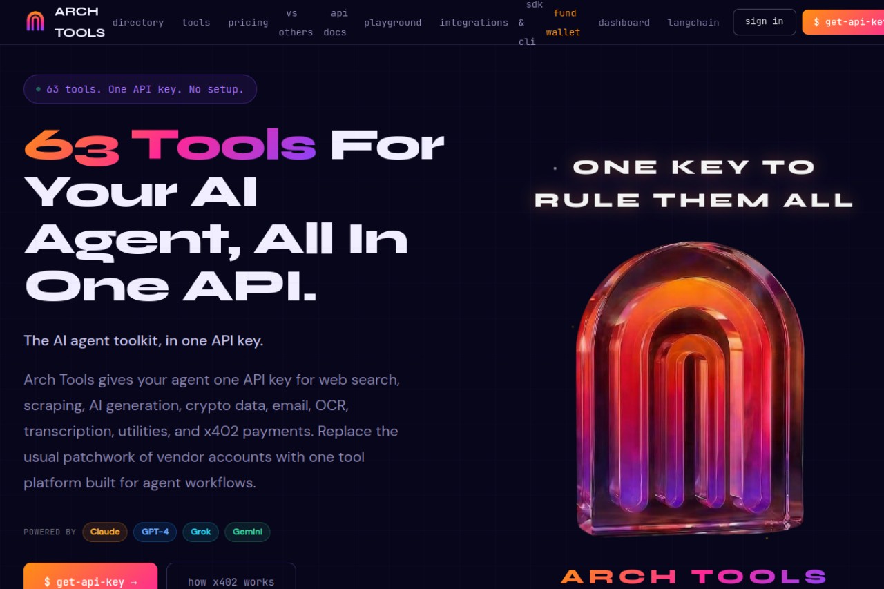 Arch Tools官网截图