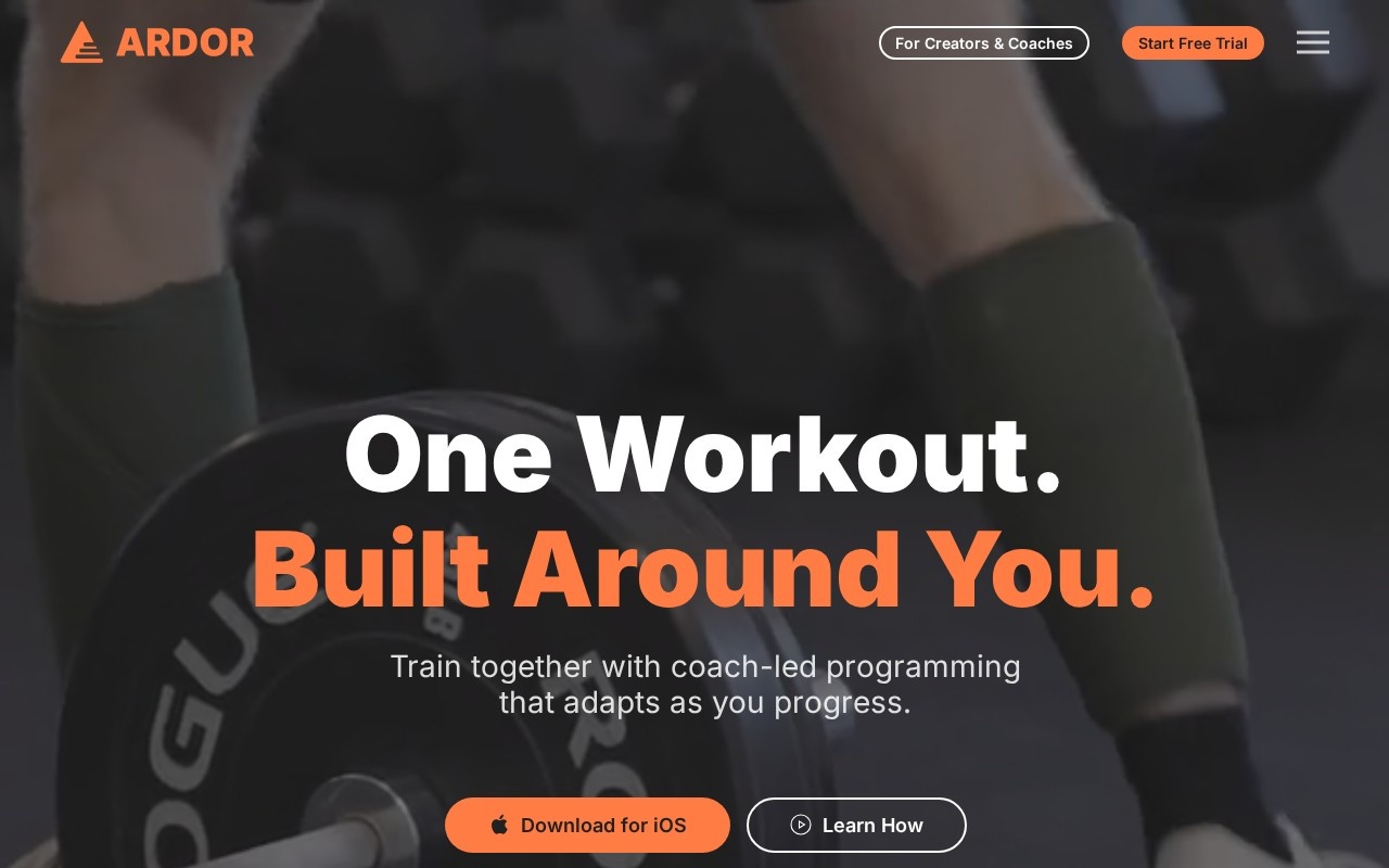 Ardor Fitness官网截图
