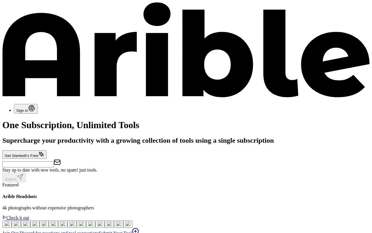 Arible官网截图