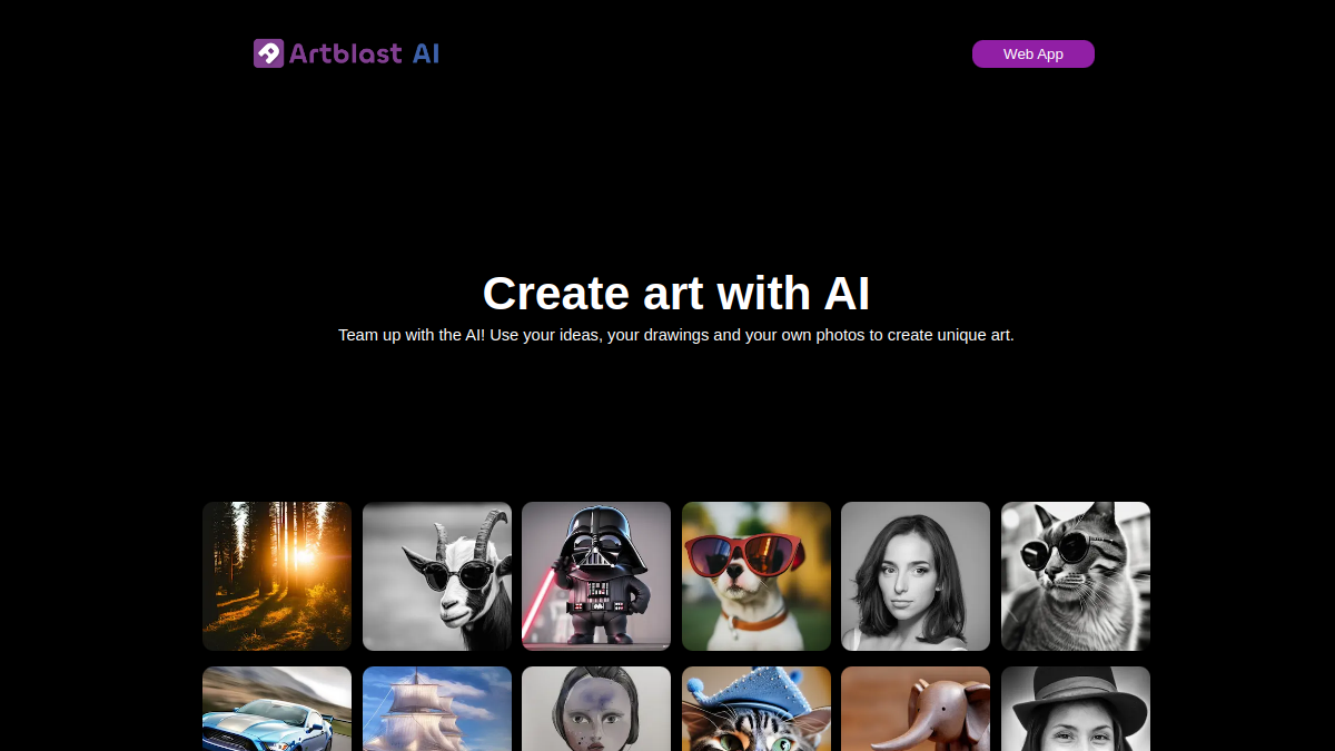 ArtblastAI官网截图