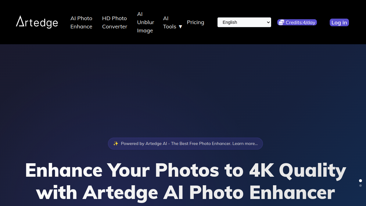 Artedge AI官网截图