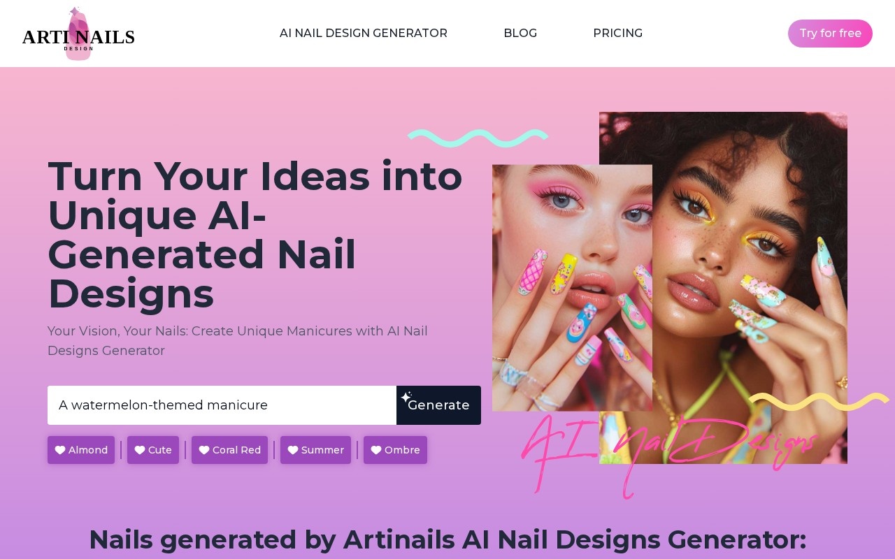 Artinails官网截图