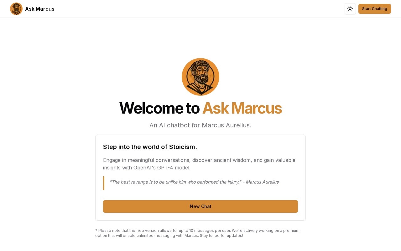 Ask Marcus - Conversations with Marcus Aurelius官网截图