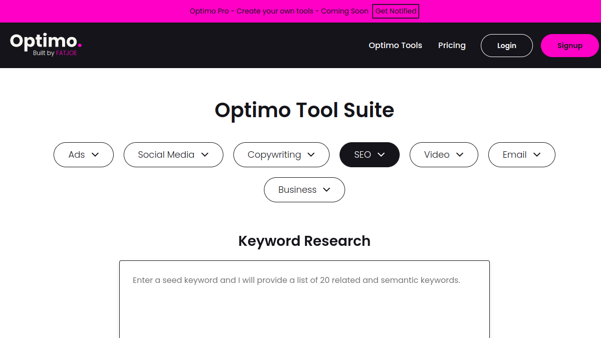 Keyword Research官网截图