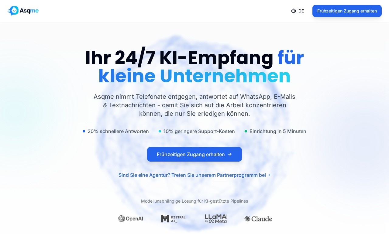 Asqme AI官网截图