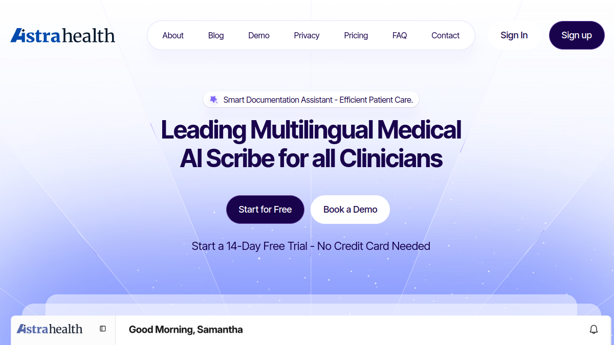 Astrahealth官网截图