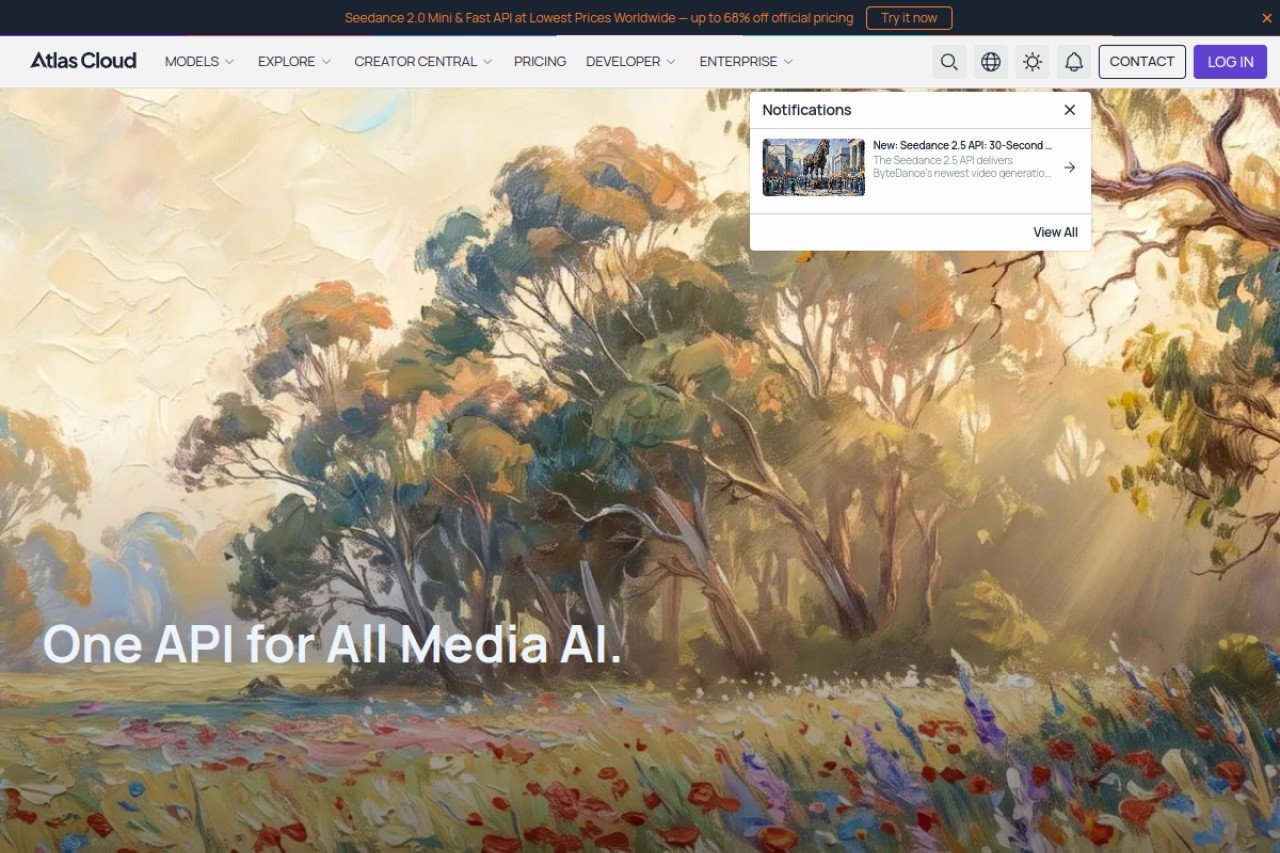 Atlas Cloud官网截图