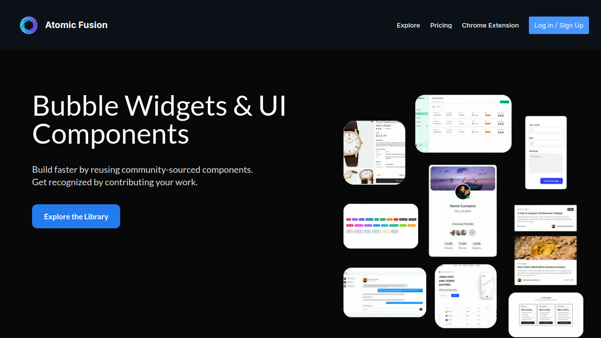 Atomic Fusion: AI Copy for Bubble Pages官网截图