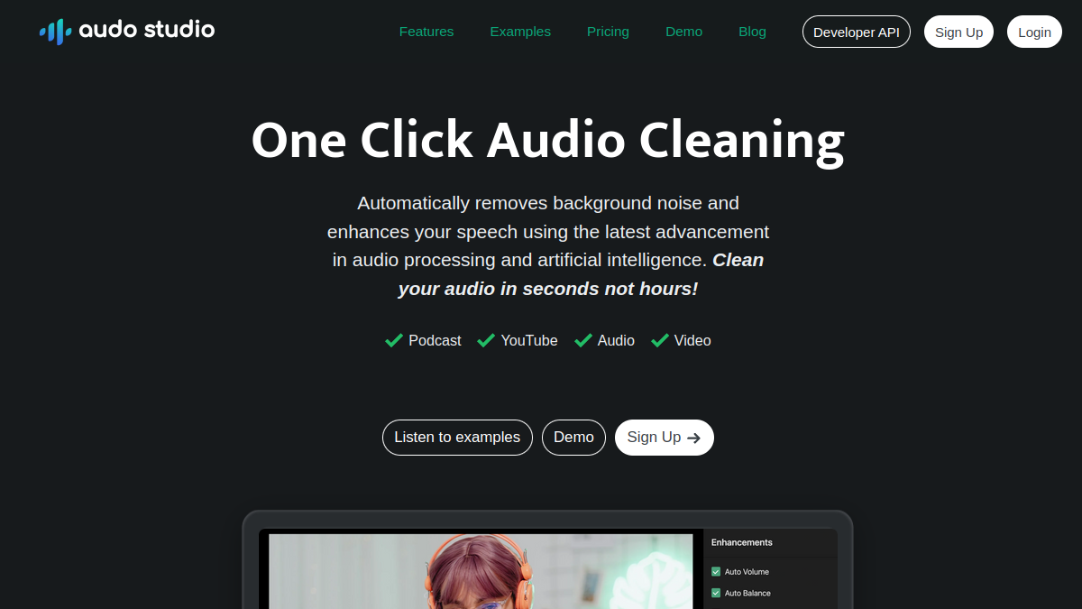 Audo Studio官网截图