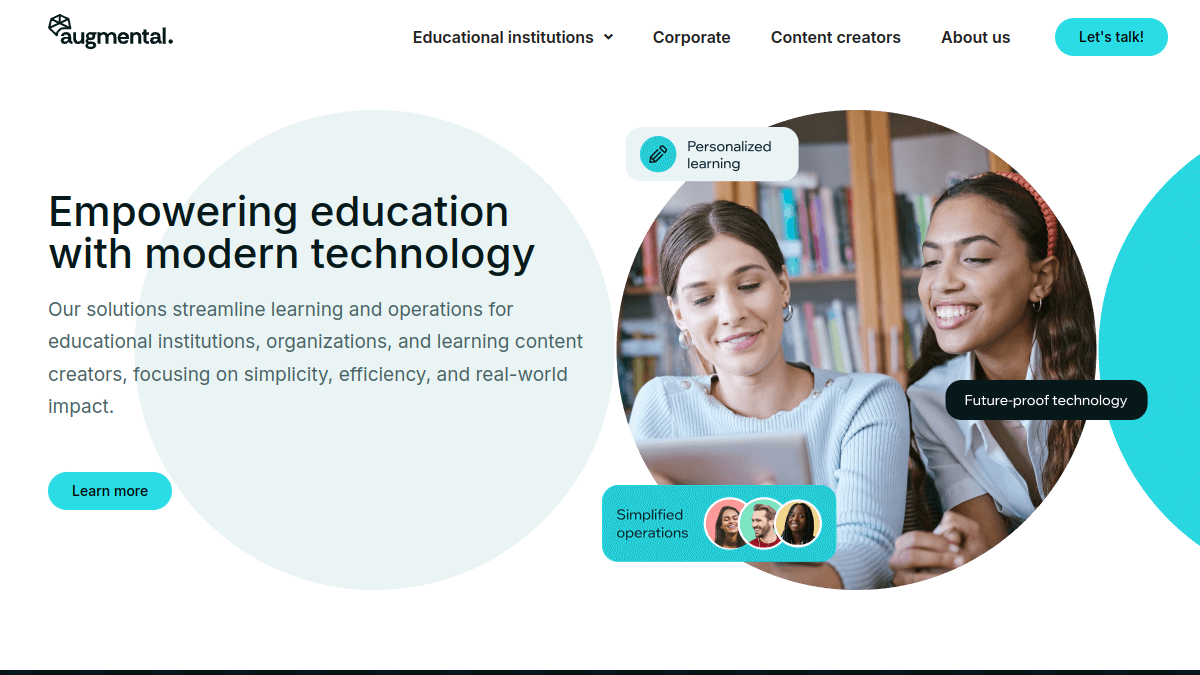 Augmental learning官网截图