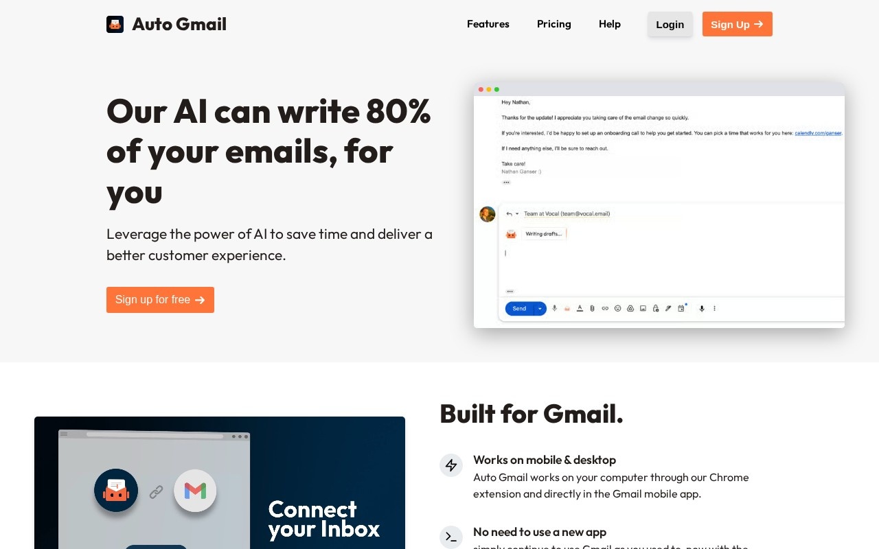 Auto Gmail官网截图