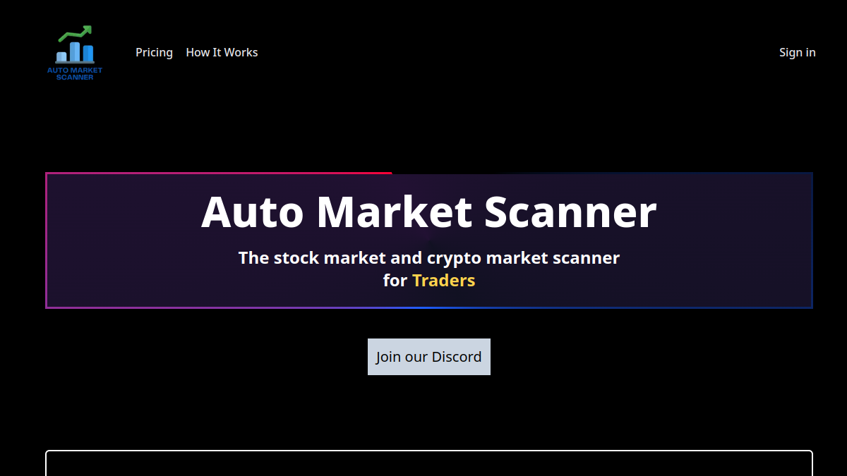 Auto Market Scanner官网截图