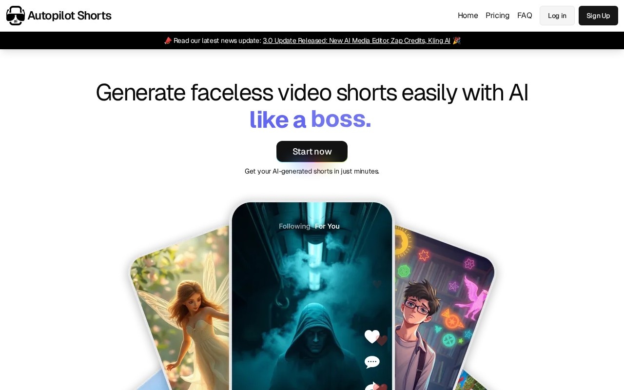 Autopilot Shorts官网截图