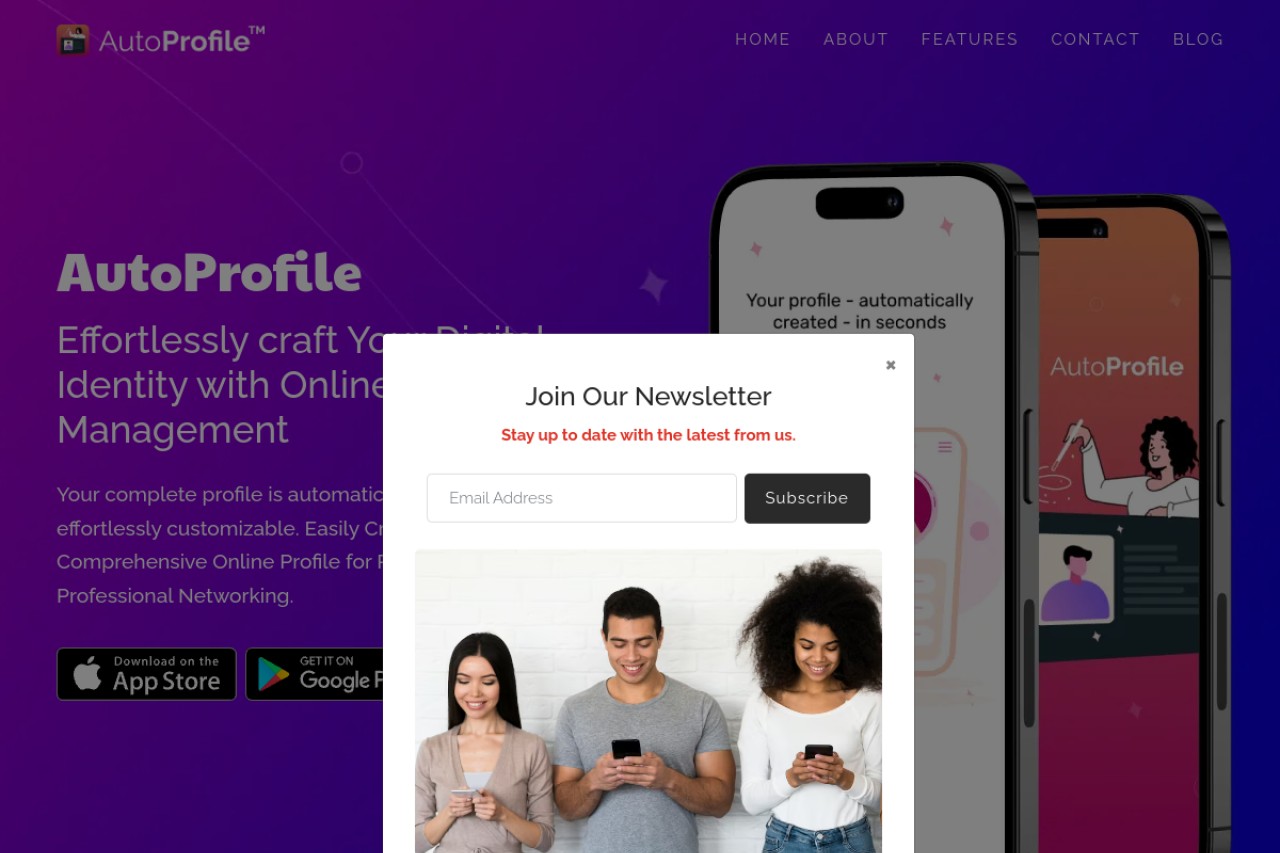 AutoProfile官网截图