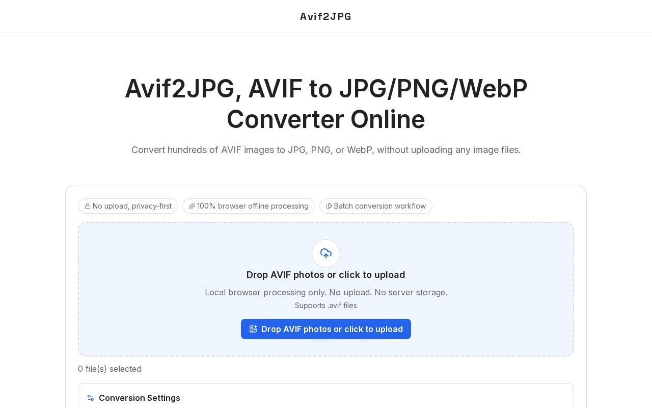 Avif to JPG官网截图