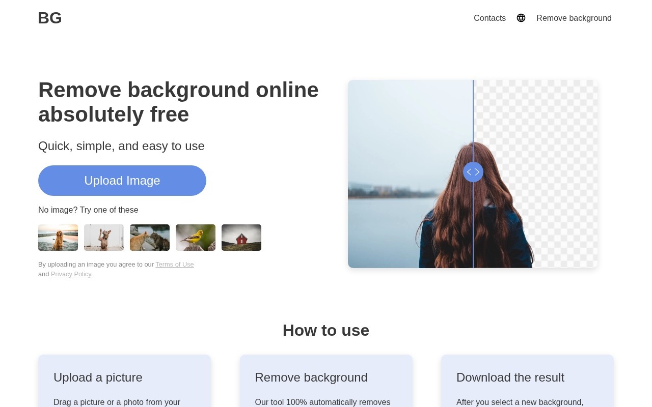 Remove Background官网截图