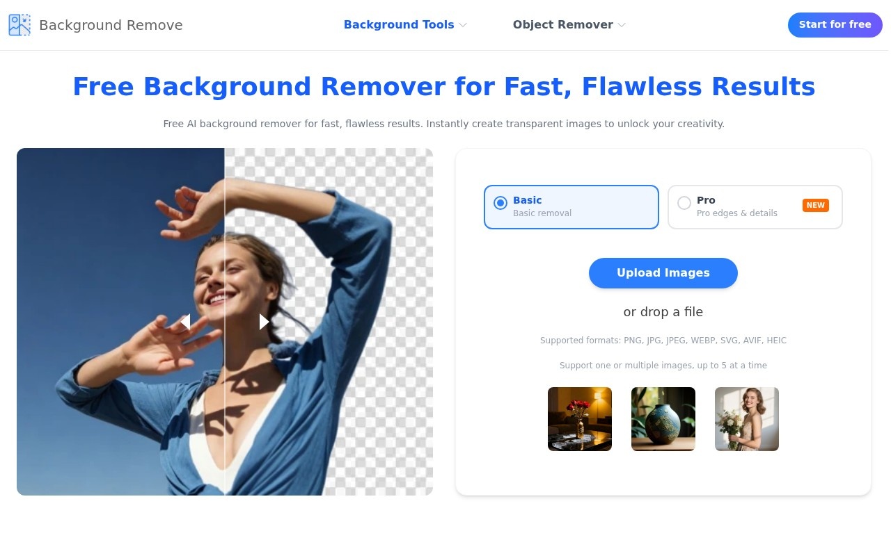Free Background Remover (Fast & Clean)官网截图
