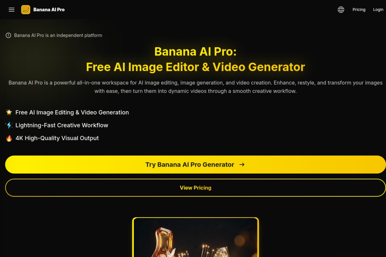 Nano Banana Pro AI Image Editor官网截图