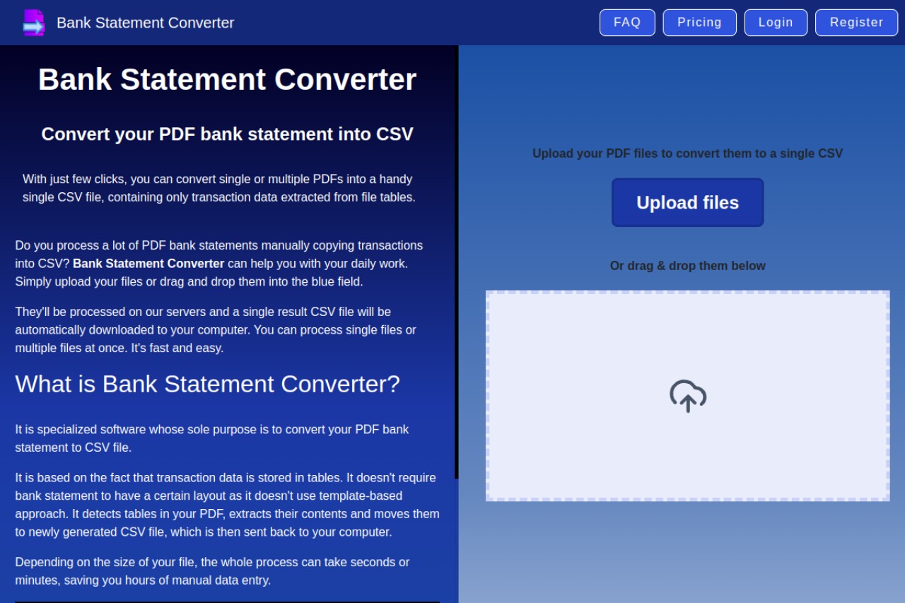 Bank Statement Converter官网截图