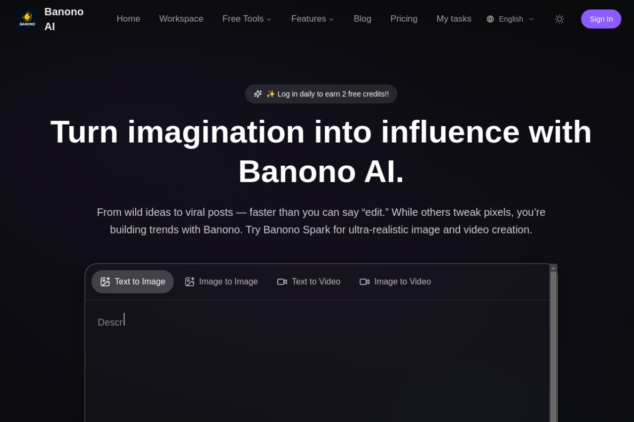 Banono AI官网截图