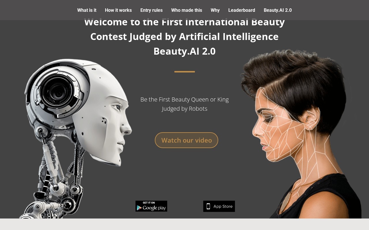 Beauty.AI官网截图