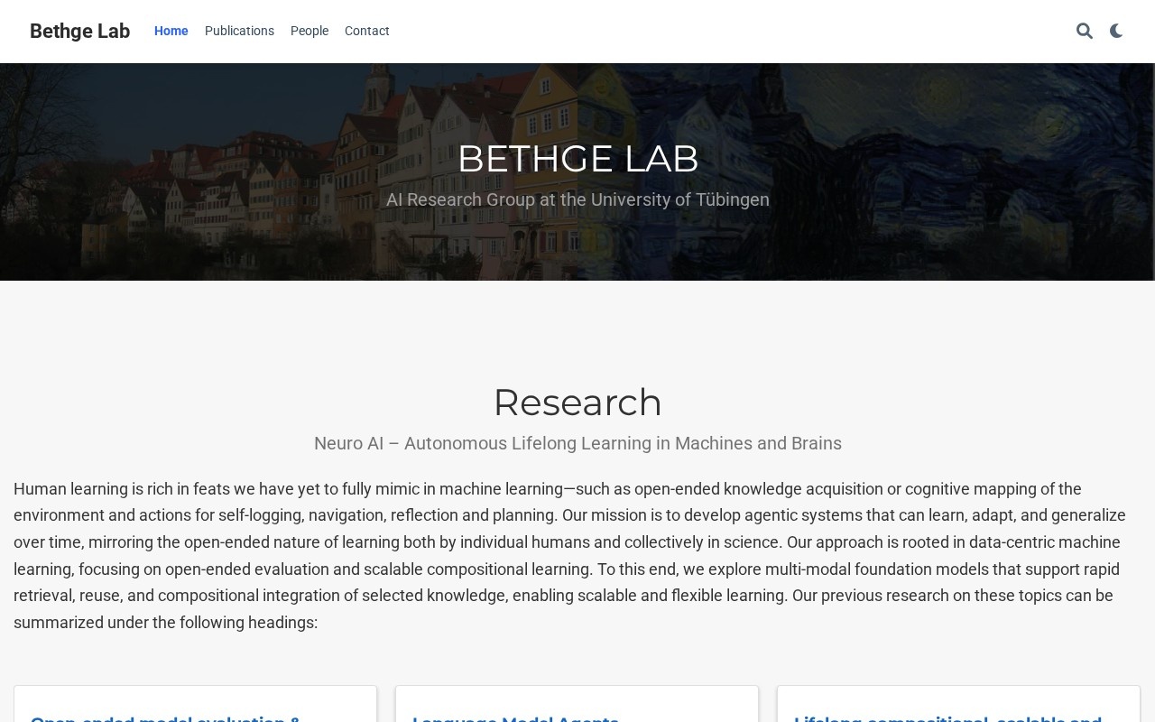 Bethge Lab官网截图