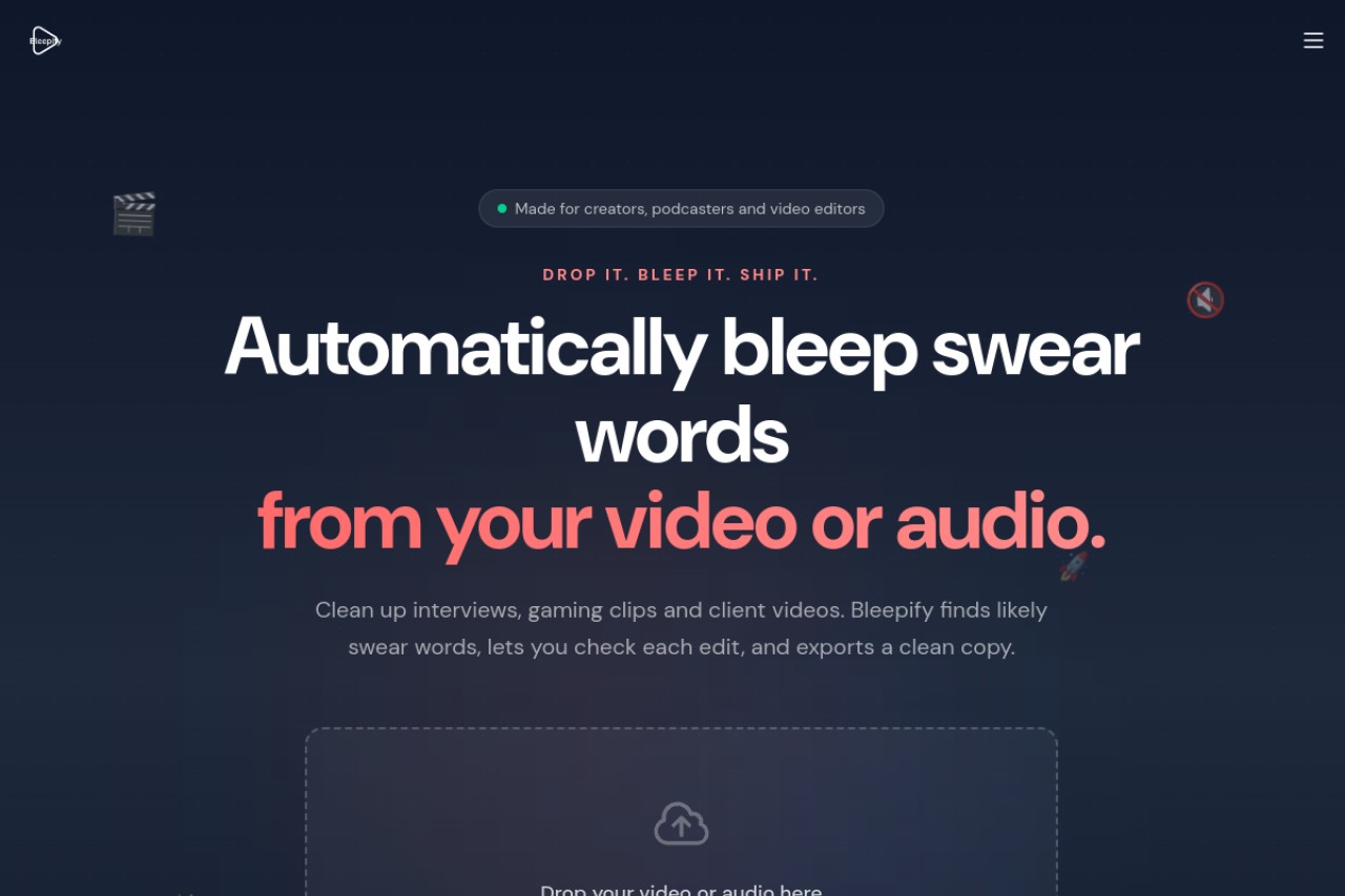 Bleepify官网截图