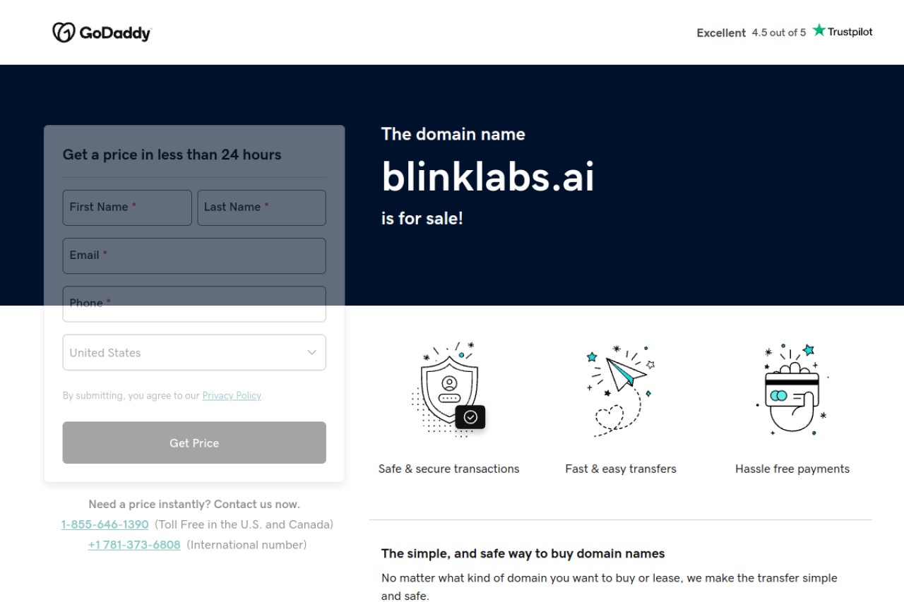 Blink AI官网截图